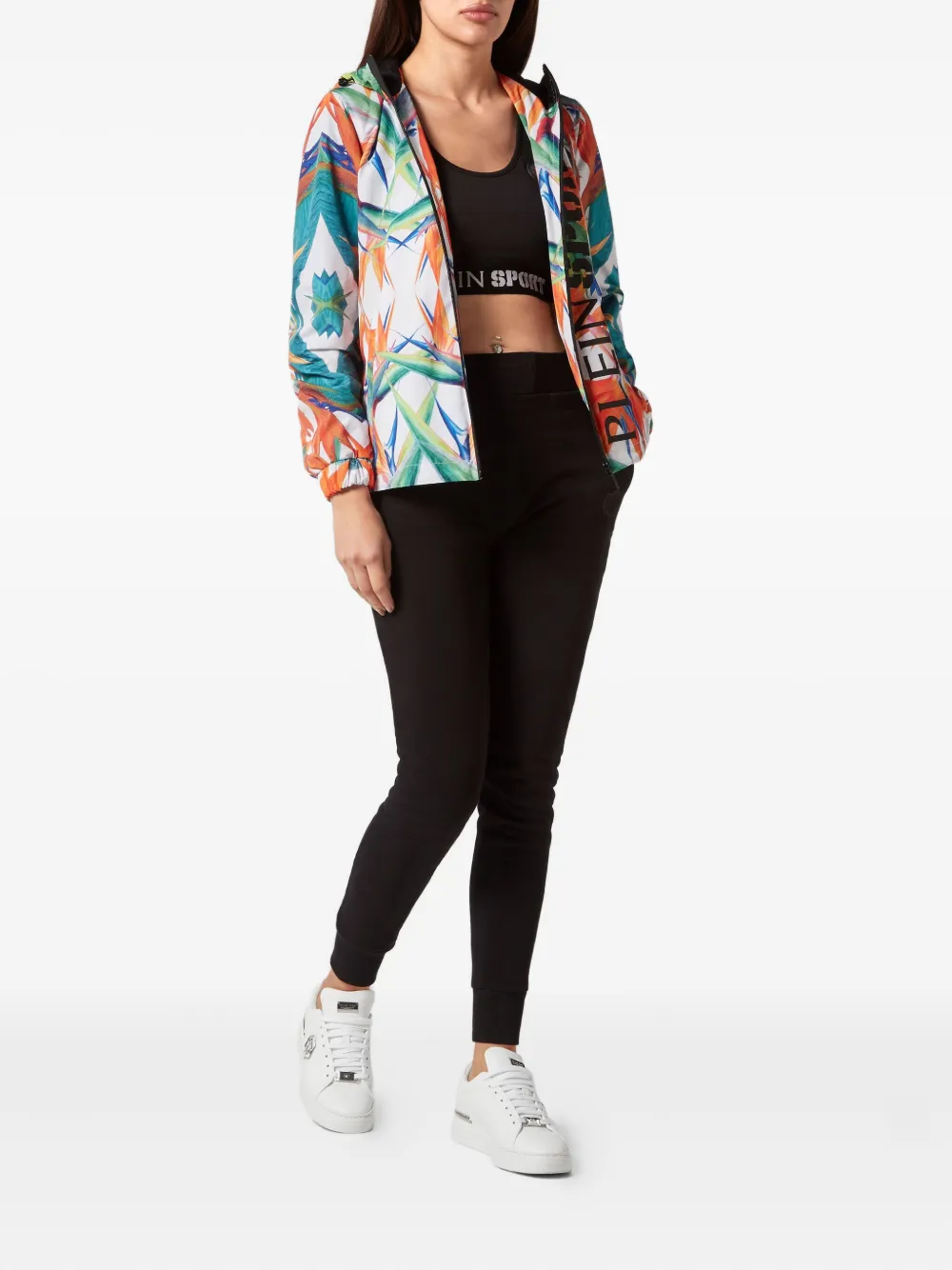 Plein Sport Jack met bloemenprint - Wit