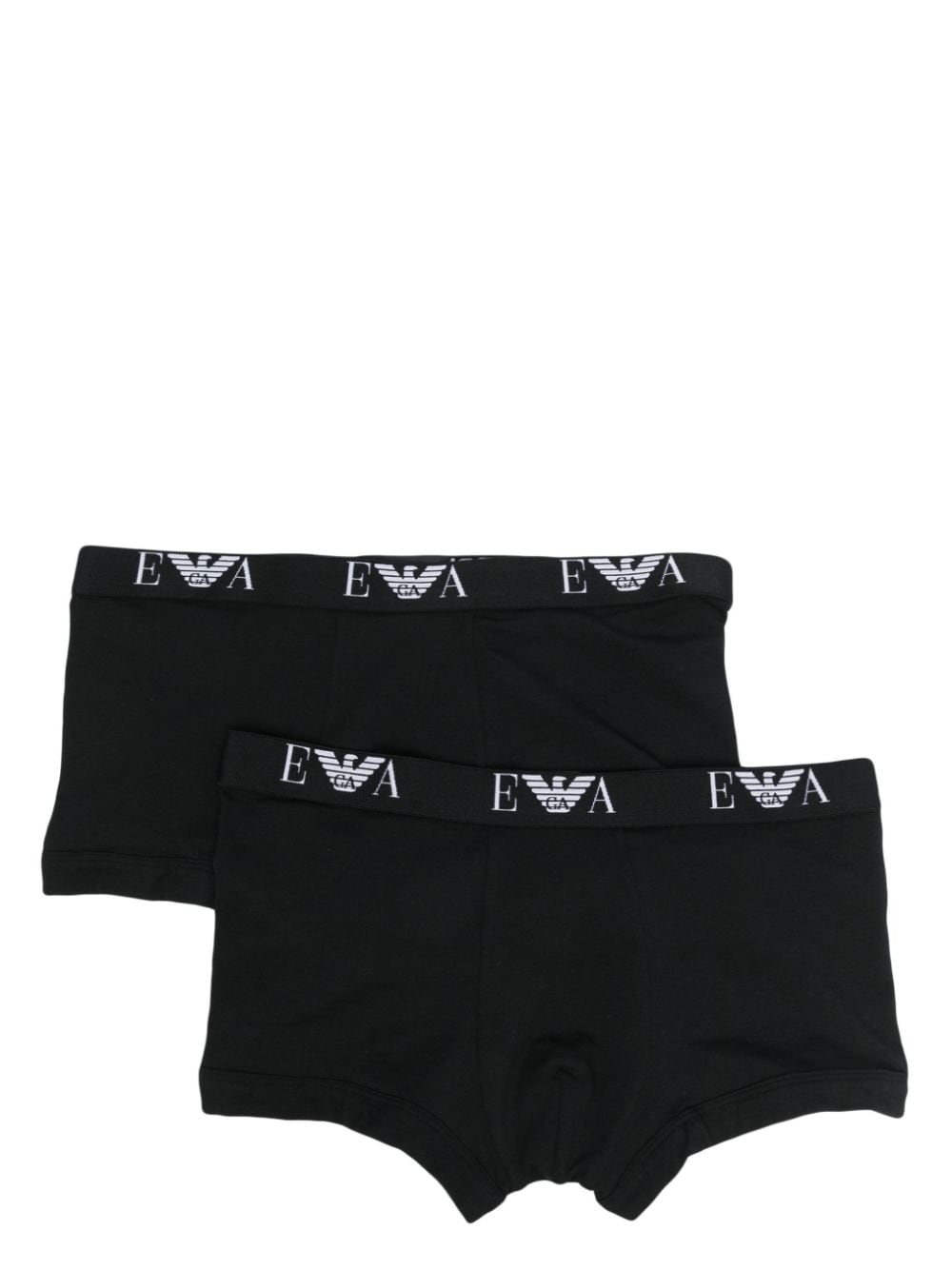 emporio armani boxer à taille à logo - noir