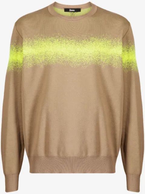 Herno spray-paint effect knit sweatshirt