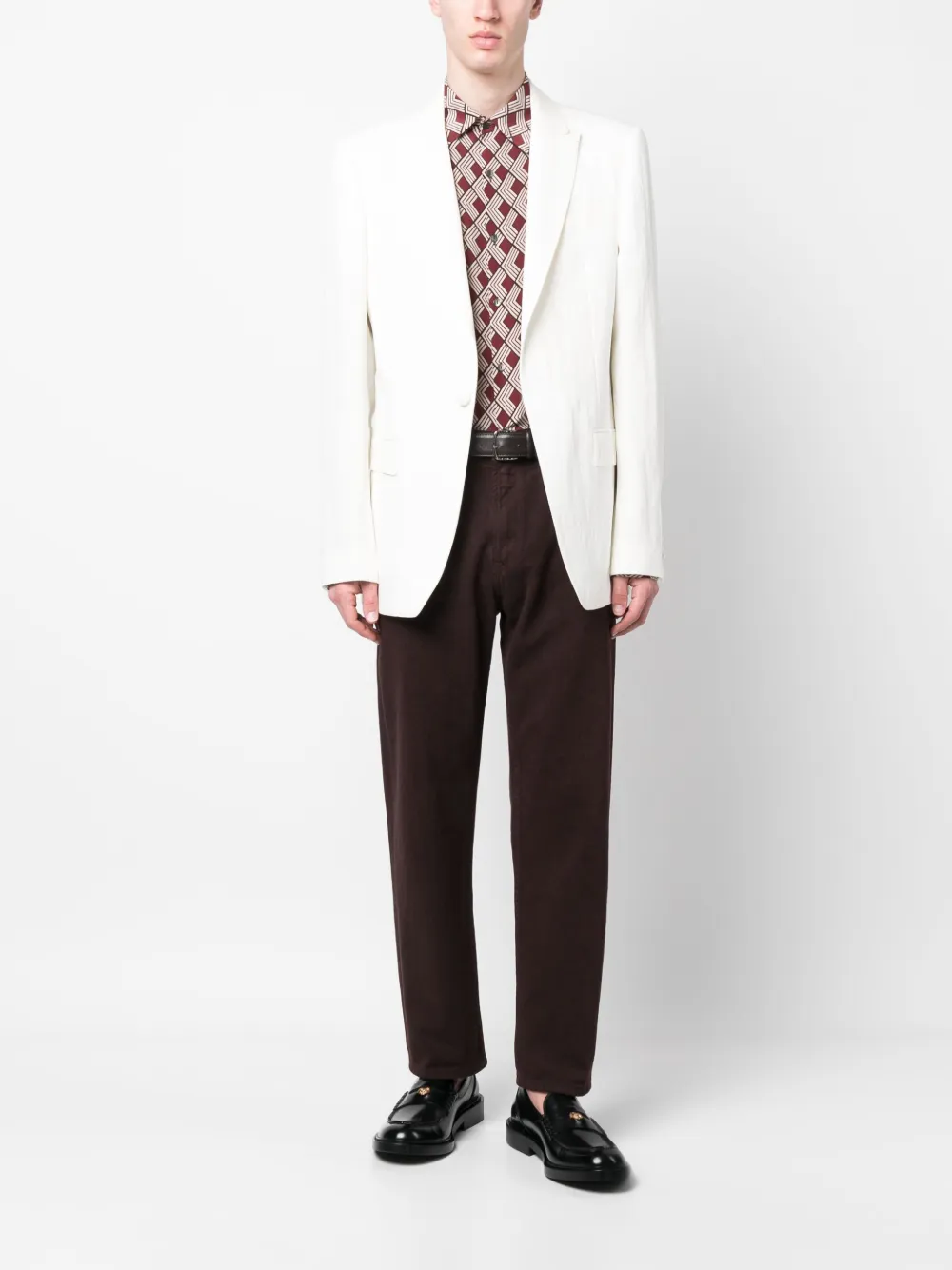 Shop Etro Single-breasted Tailored Blazer In Nude