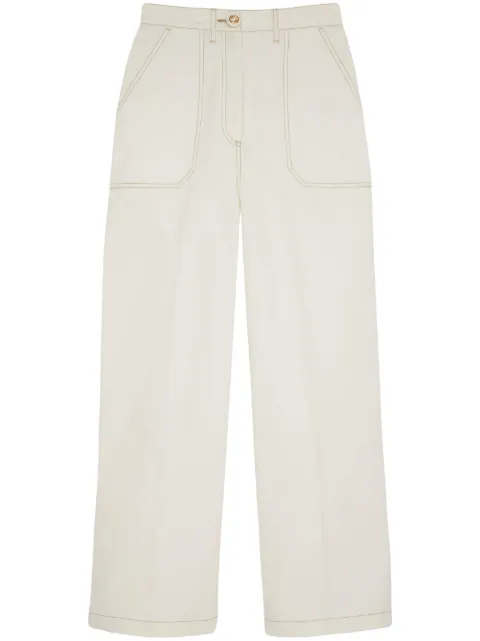 Gucci Weite High-Waist-Jeans
