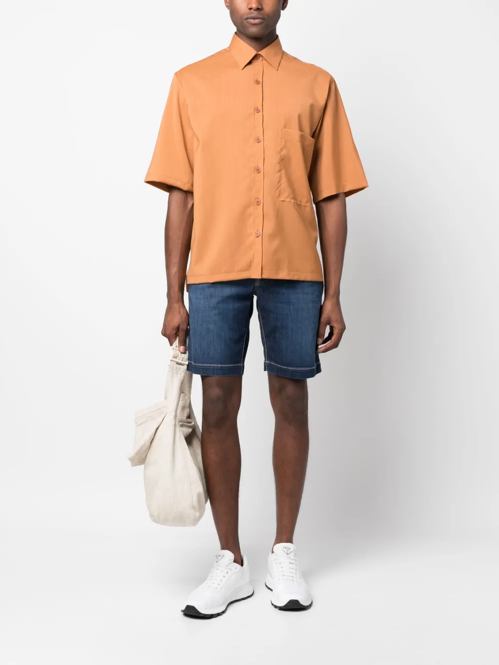 Jacob Cohën Mid waist shorts - Blauw