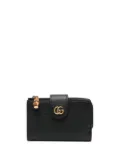 Gucci logo-plaque grained-leather wallet - Black