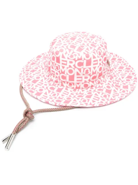 Moncler sombrero de verano con logo estampado
