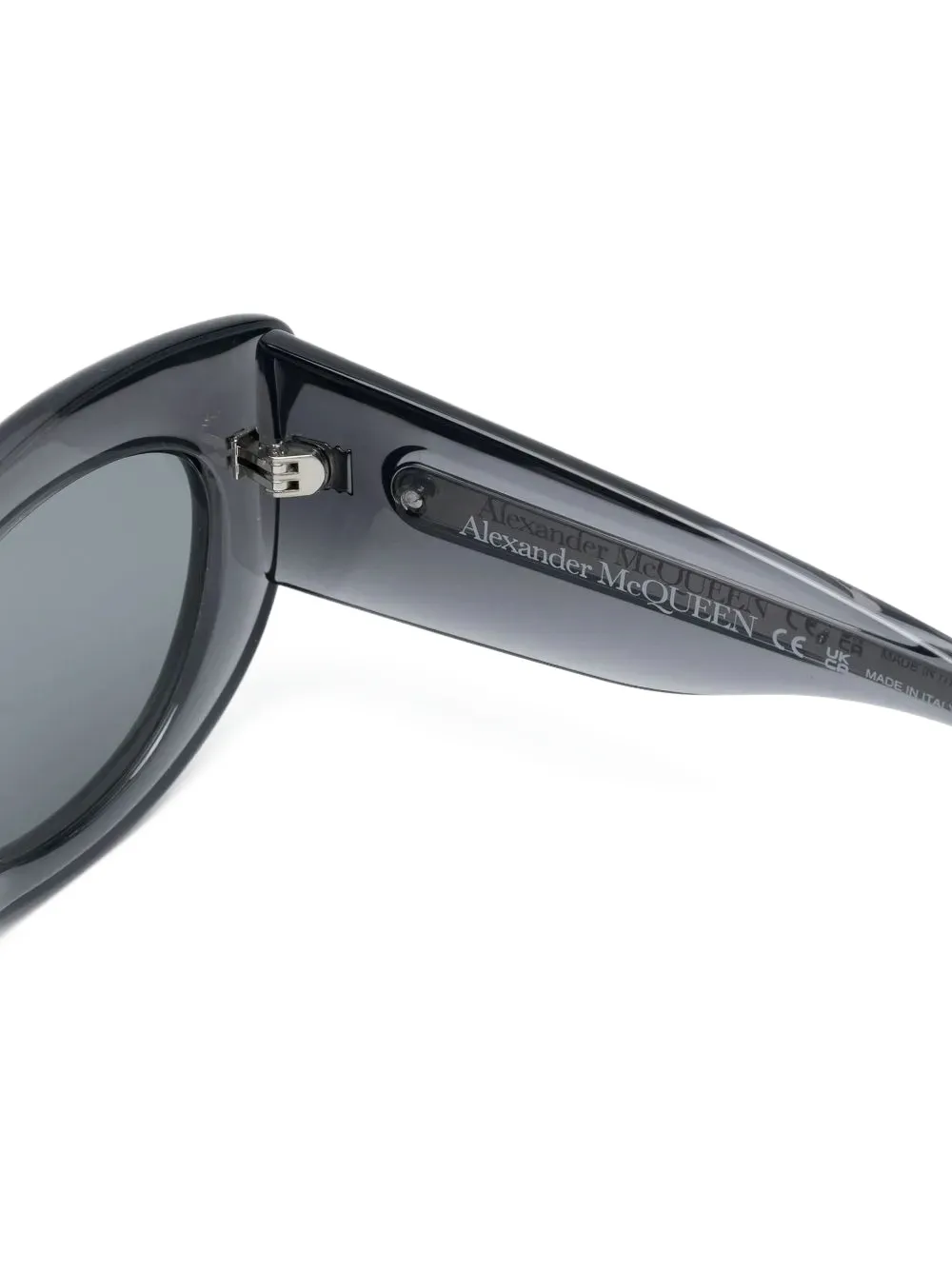 Alexander McQueen Zonnebril met cat-eye montuur Grijs