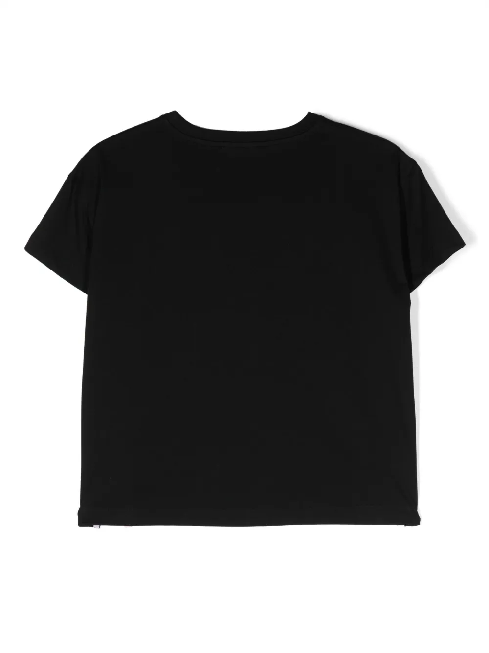 Balmain Kids T-shirt met logoprint - Zwart