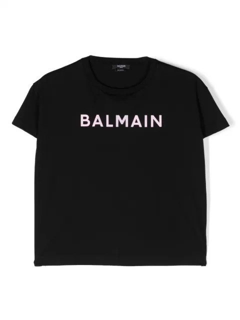 Balmain Kids - logo-print cotton T-shirt