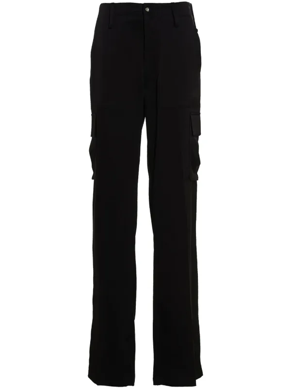 David Koma Slim Cargo Trousers in Black