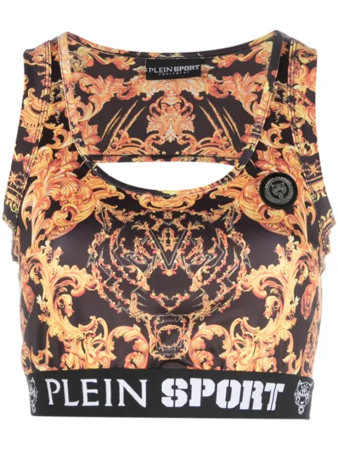 Plein Sport Baroque-print cotton tank top