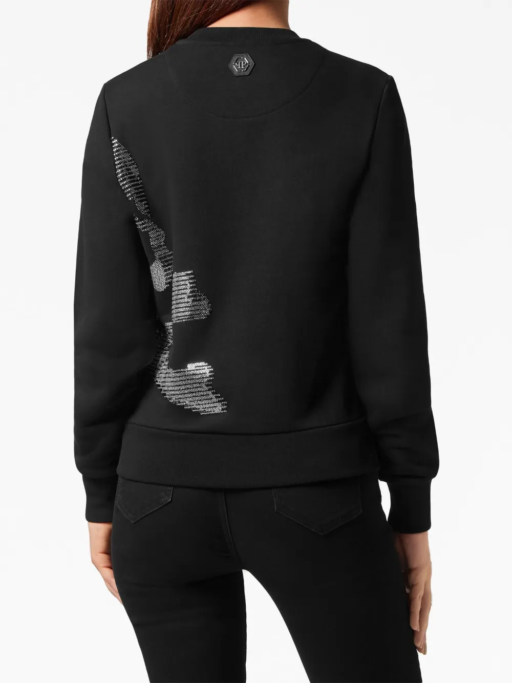 Philipp Plein Skull&bones Cotton Sweatshirt In Black