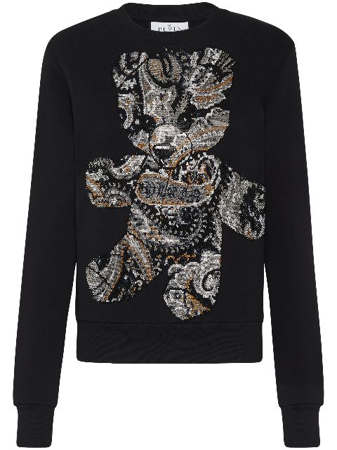 Philipp Plein rhinestone-embellished cotton sweatshirt Women