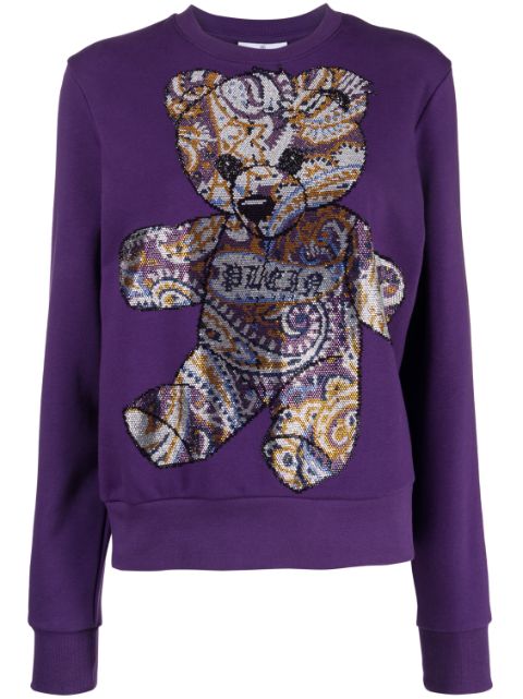 Philipp Plein rhinestoned teddy bear-print sweatshirt Women