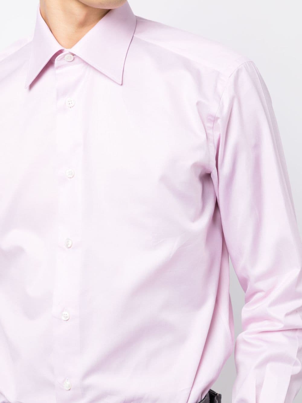 Shop Brioni Regular-fit Cotton Shirt In Pink