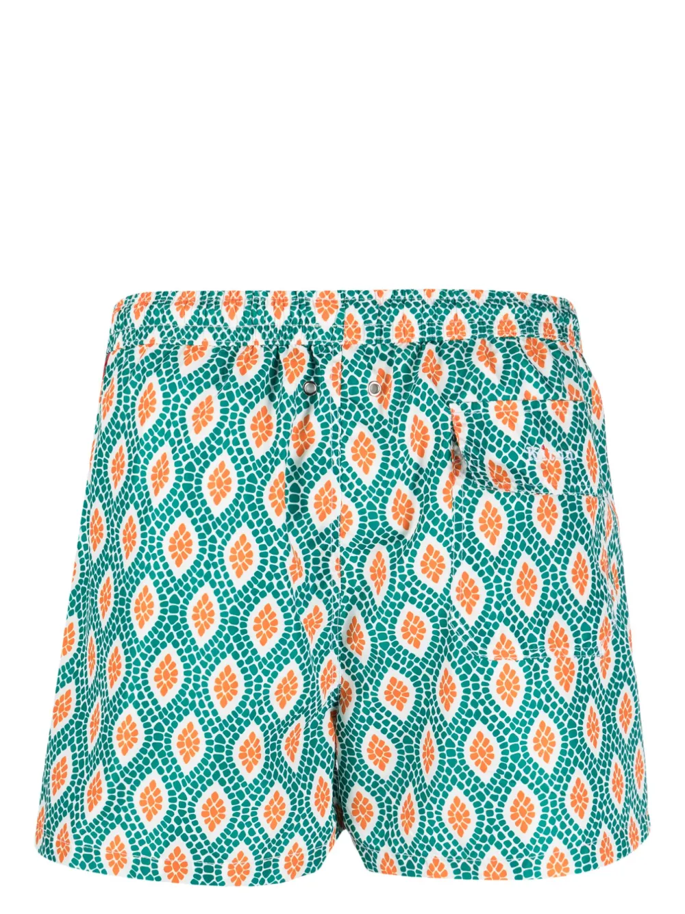 Kiton Zwembroek met trekkoordtaille - Groen