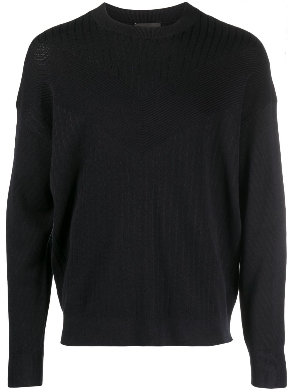 Emporio Armani Chunky Ribbed-knit Jumper In Blue