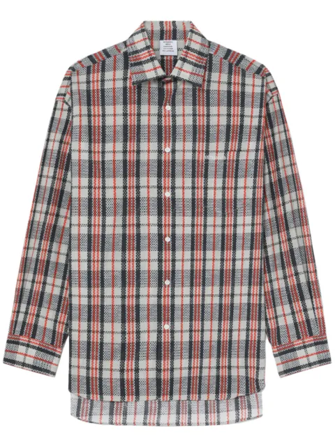 VETEMENTS plaid-checked cotton shirt