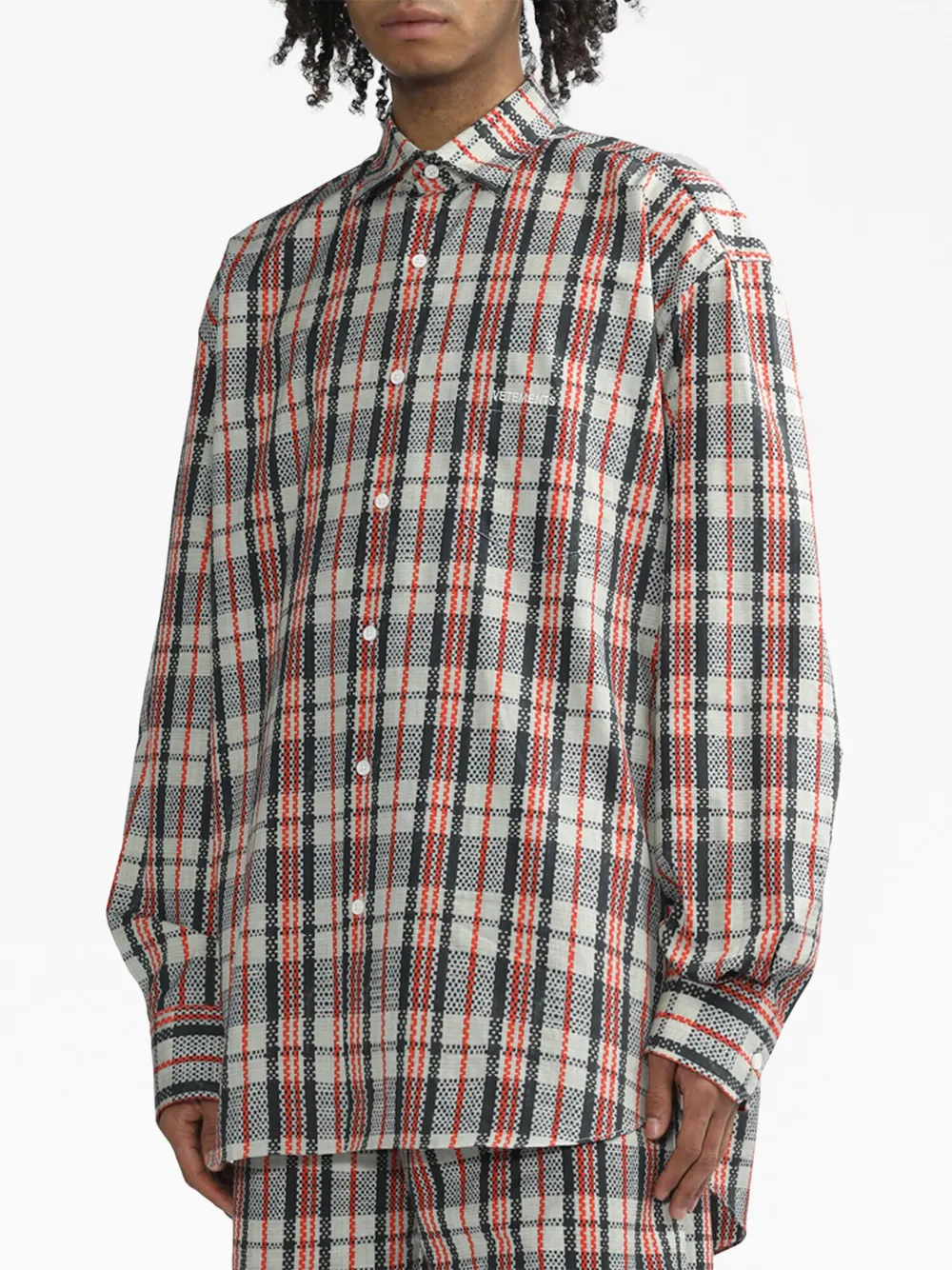 VETEMENTS Geruit overhemd Zwart