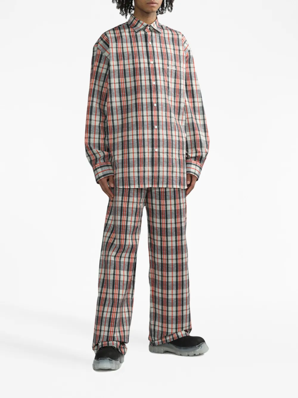 VETEMENTS Geruit overhemd Zwart