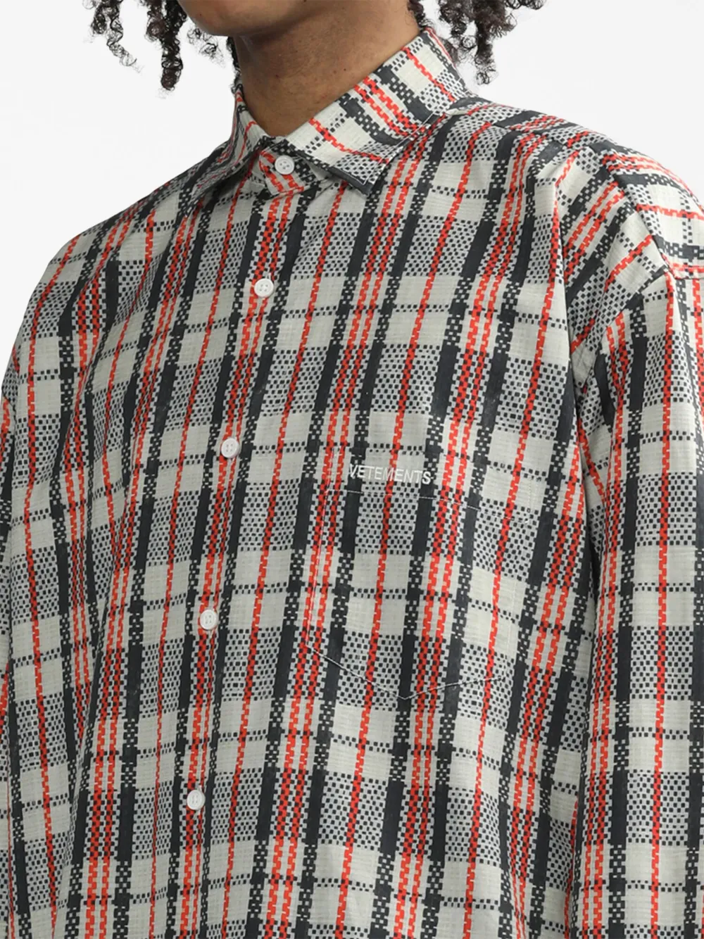 VETEMENTS Geruit overhemd Zwart