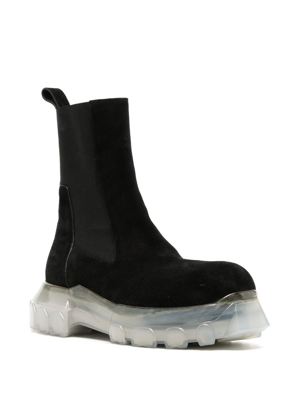 Rick Owens chunky-sole suede ankle boots - Zwart