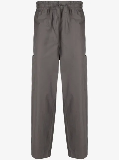 Kenzo logo-patch straight-leg trousers