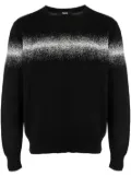 Herno spray-paint effect knit sweatshirt - Black