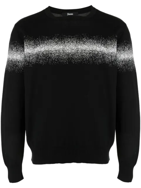 Herno spray-paint effect knit sweatshirt