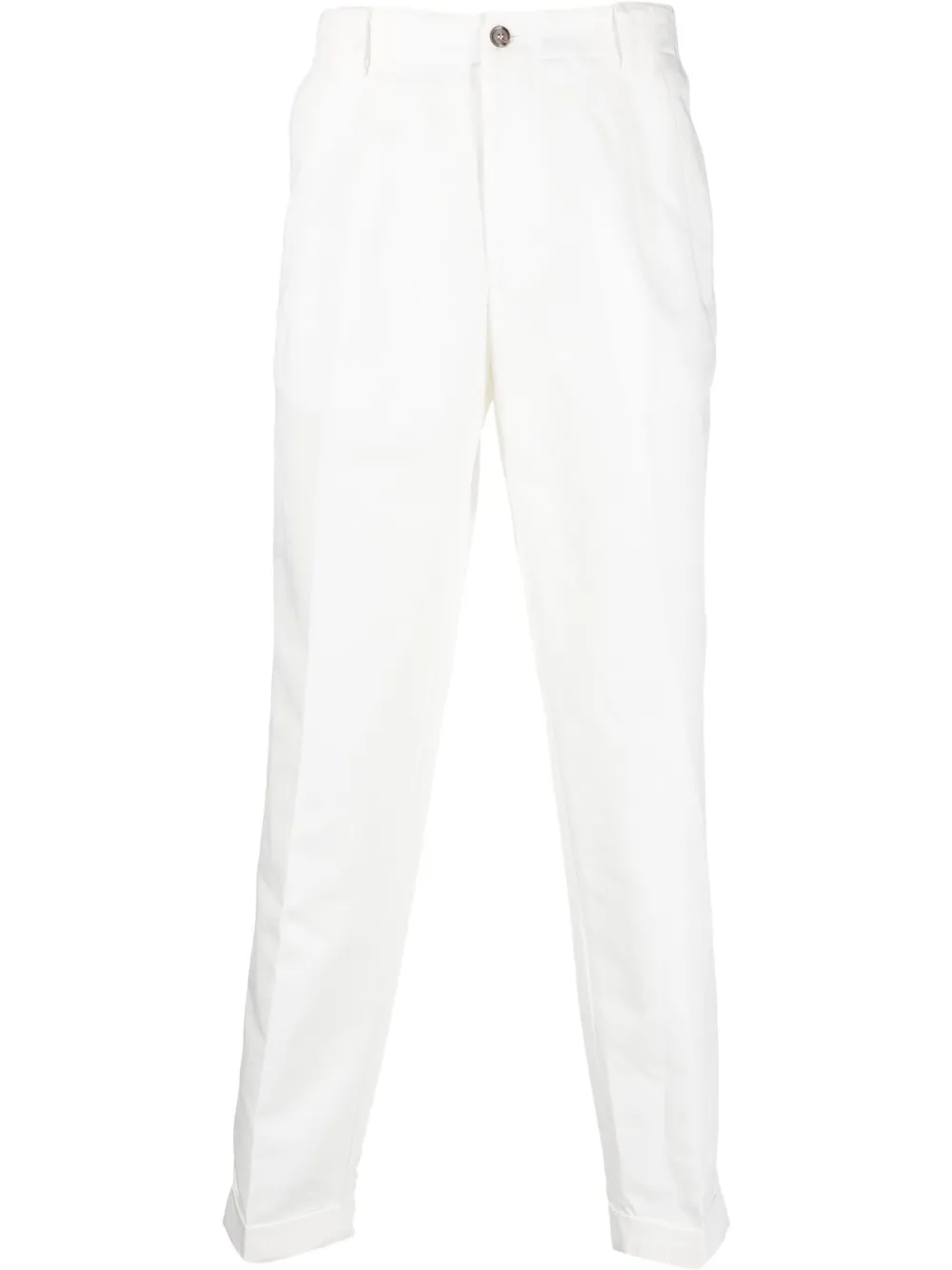 D4.0 tapered-leg linen-blend trousers