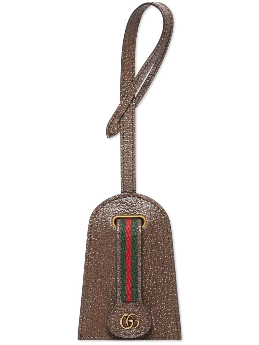 Gucci Double G Leather Hang Tag In Brown | ModeSens