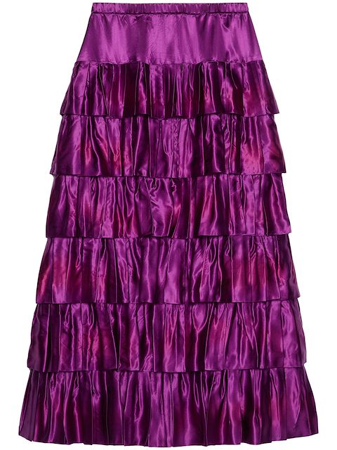 Gucci ruffled midi skirt