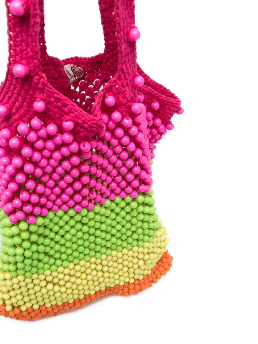 Celia B Bornite Beaded Tote Bag In Pink
