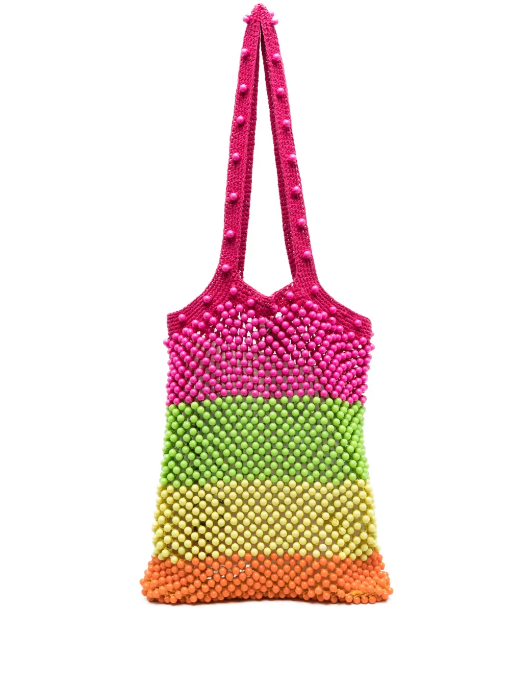 Celia B Bornite Beaded Tote Bag In Pink