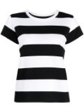 agnès b. striped cotton T-shirt - Black