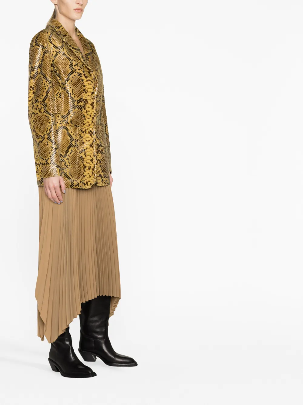 Affordable STAND STUDIO snakeskin-print single-breasted blazer Women