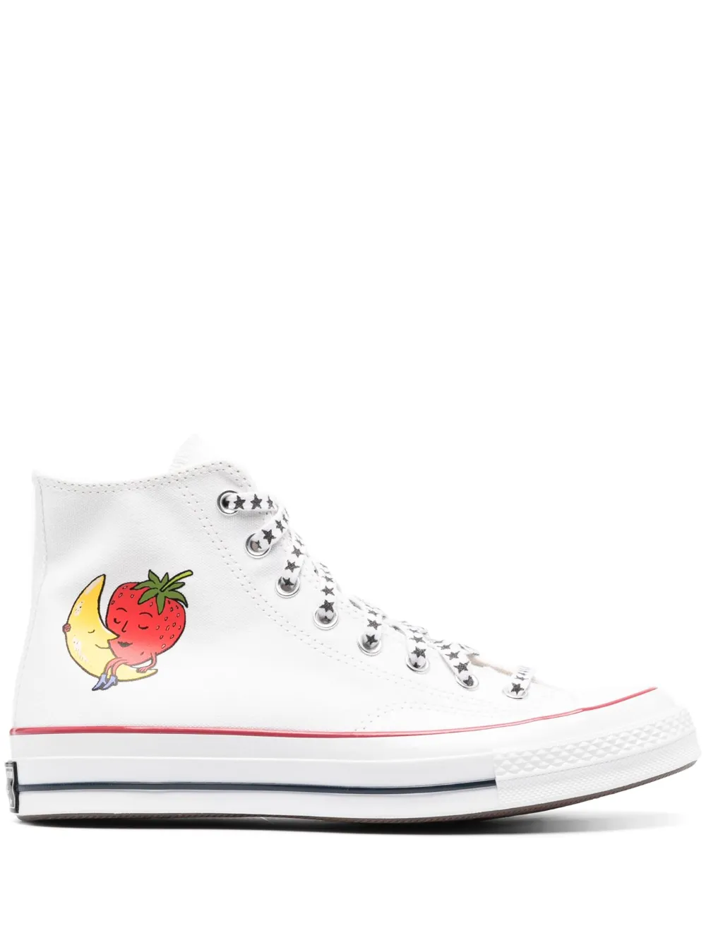 Sky High Farm logo-print lace-up sneakers White