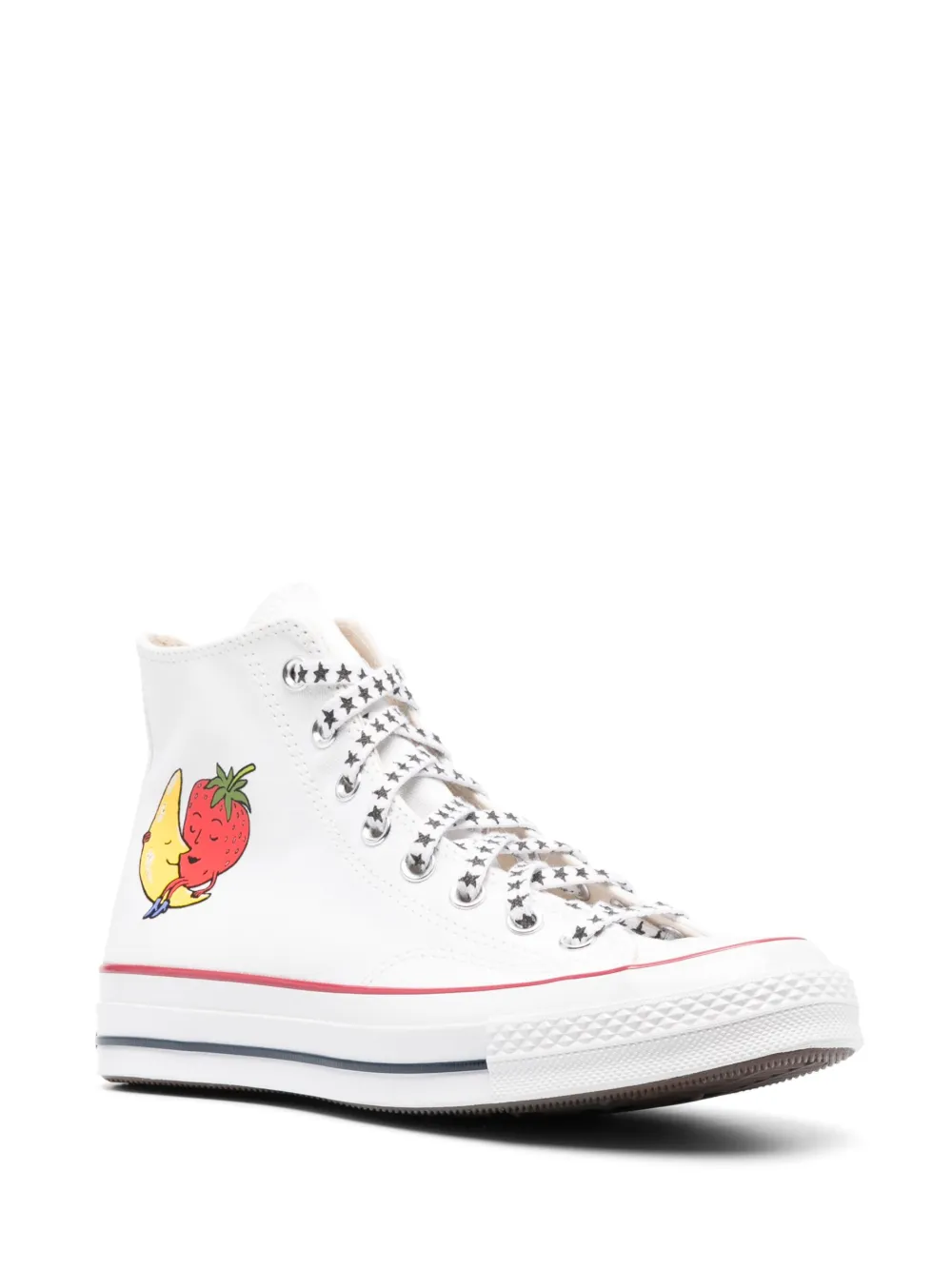 Sky High Farm logo-print lace-up sneakers White