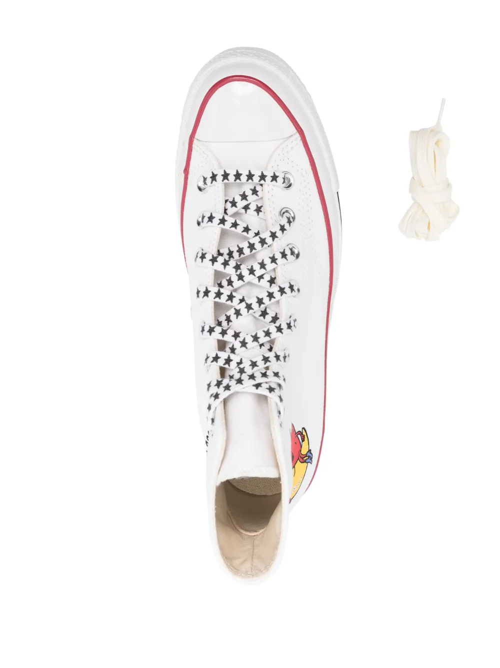 Sky High Farm logo-print lace-up sneakers White