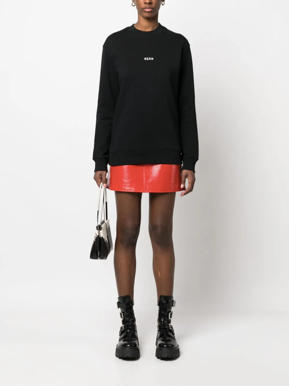 MSGM Sweater met logoprint - Zwart