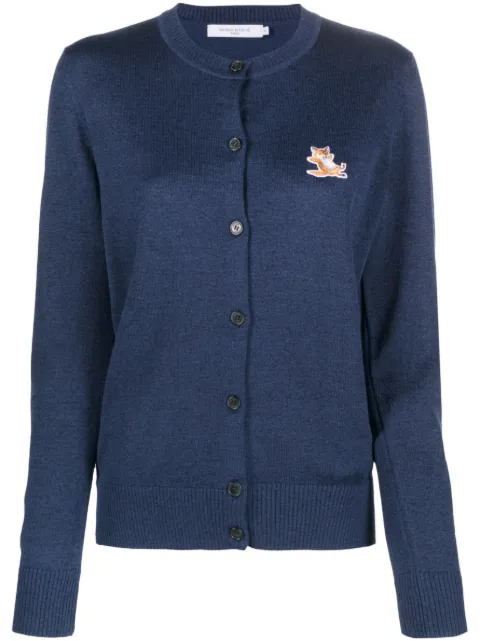 Maison Kitsuné - logo-patch buttoned cardigan