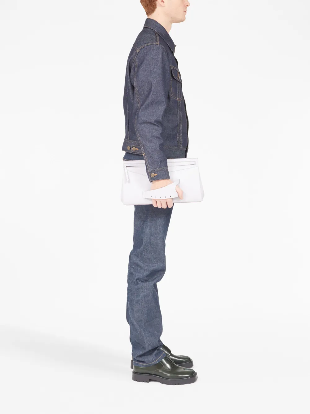 Maison Margiela Snatched leren shopper - Paars