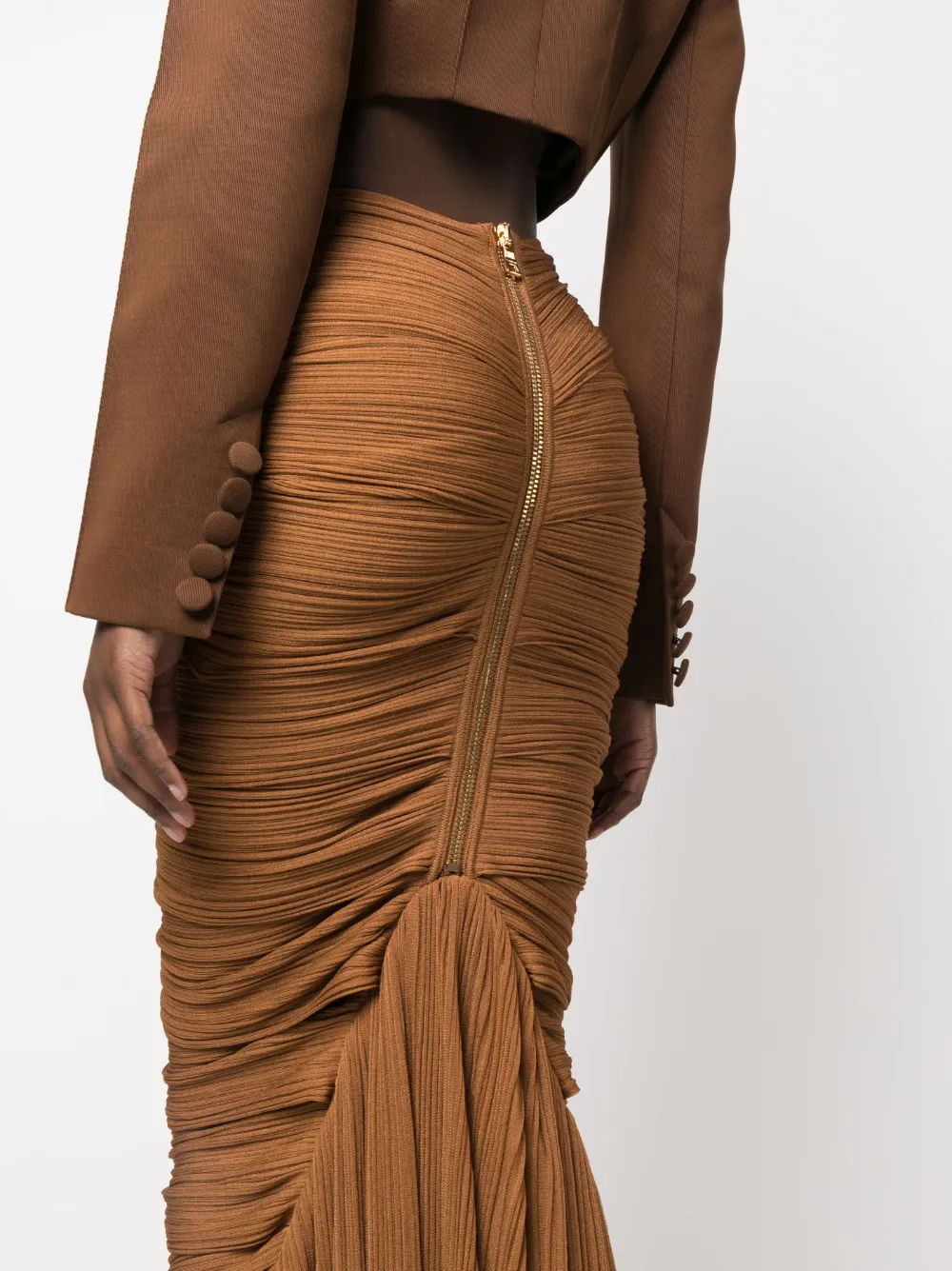 Balmain twistdetail Maxi Skirt Farfetch
