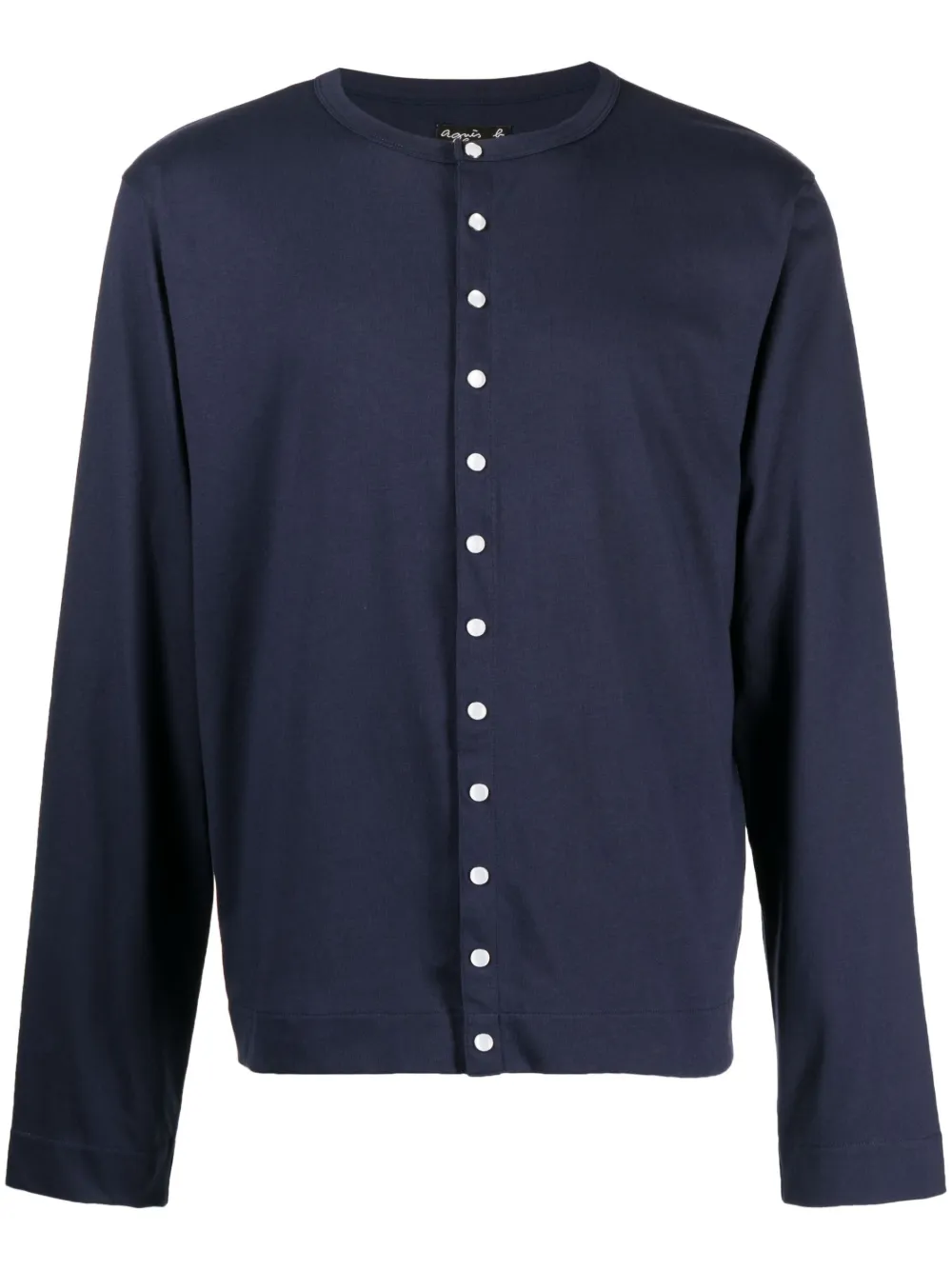 Agnès B. Long-sleeve Press-stud T-shirt In Blue