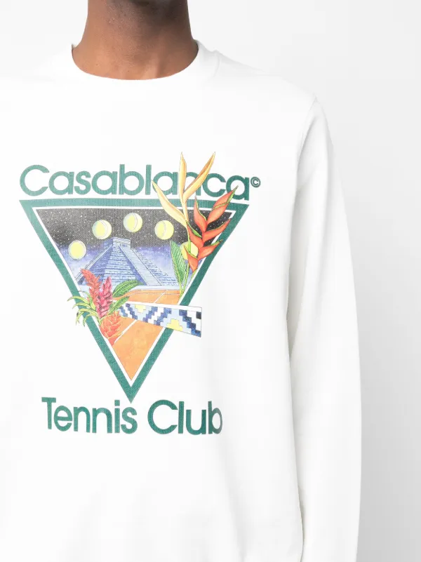 Casablanca Tennis Club Icon graphic-print Sweatshirt - Farfetch