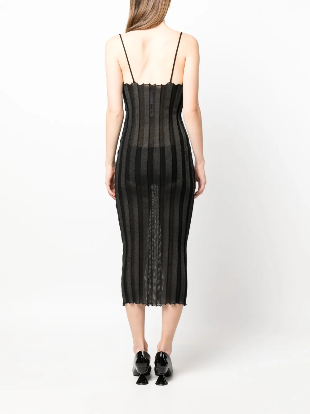A. Roege Hove Geripptes Katrine Minikleid In Black