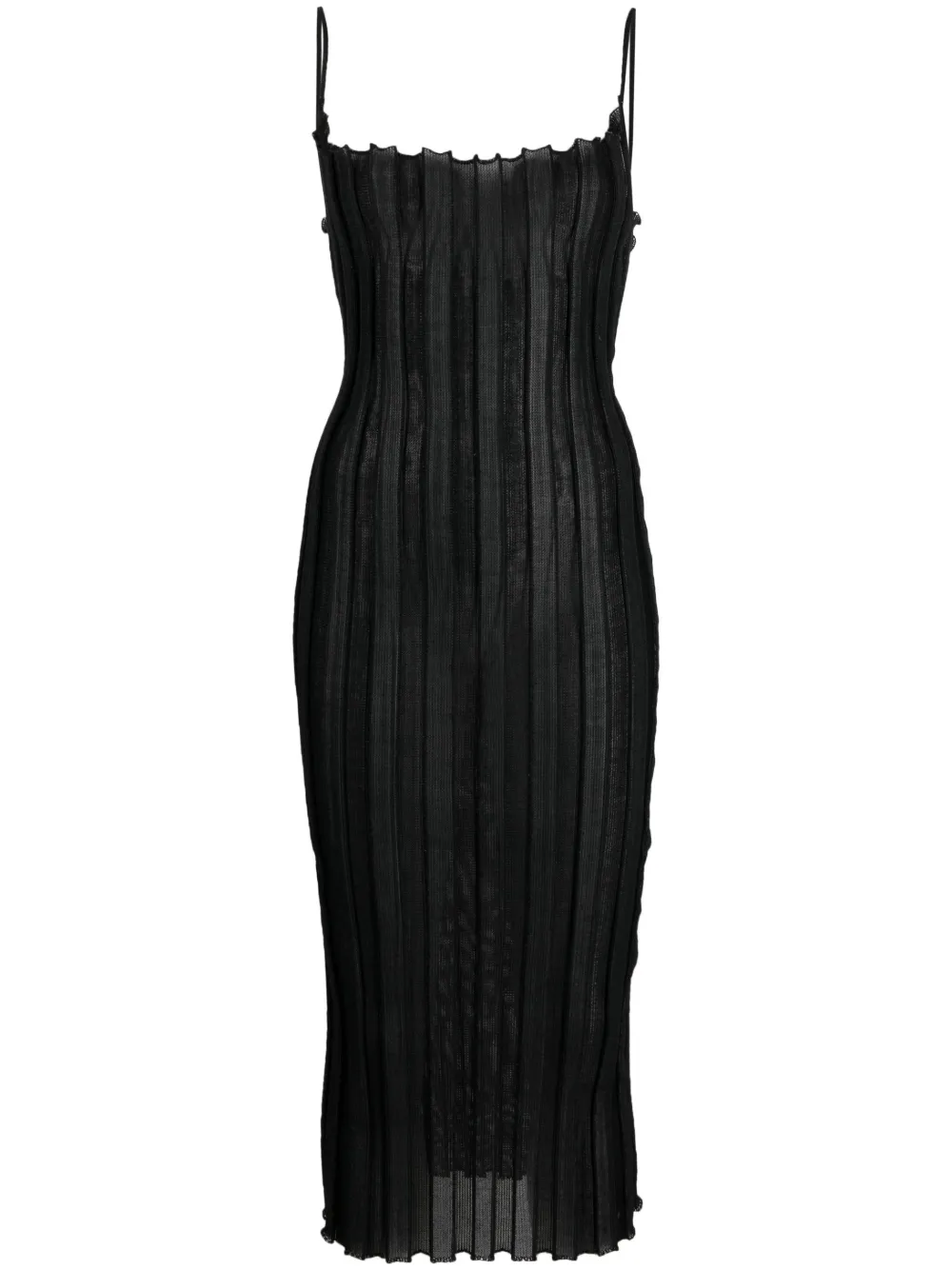 A. ROEGE HOVE Katrine ribbed midi dress | Black | Image 1