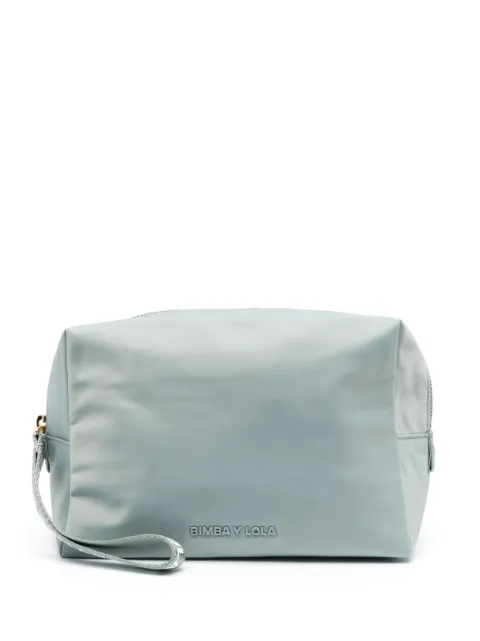 Bimba y Lola medium embossed-logo makeup bag
