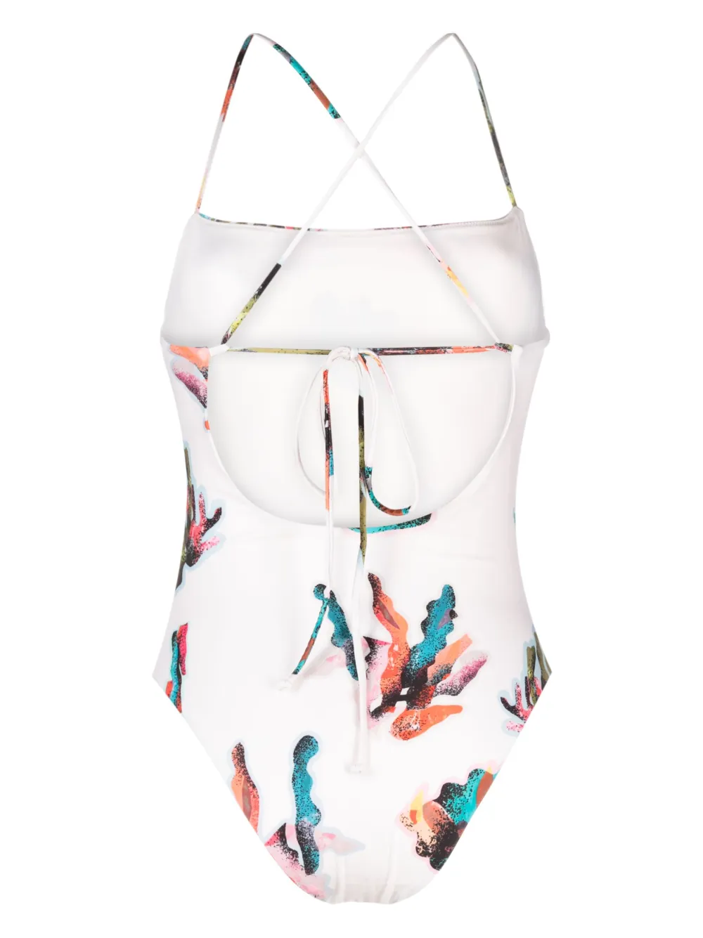 Bimba y Lola Badpak met koraalprint - Beige