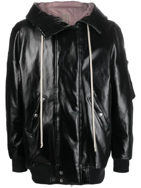 Rick Owens oversized hooded bomber jacket
