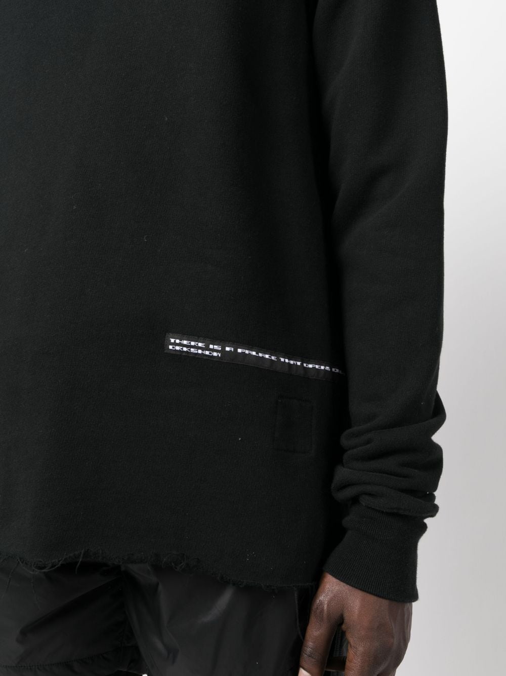Shop Rick Owens Drkshdw Logo-patch Cotton Sweatshirt In Black
