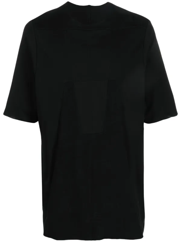 Rick Owens panelled-design short-sleeve T-shirt | Black | FARFETCH IN